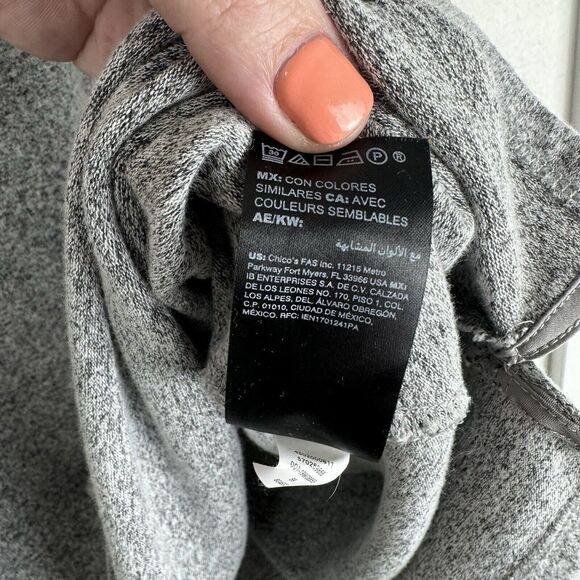 WHBM White House Black Market Grey V-Neck Tunic Sweater Tank Top Size Large - Picture 5 of 5